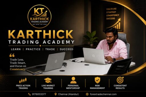 Forex Trading Academy in Chennai – Karthick Trading Academy office and live trading setup